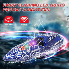 LAFALA RC boat 360-rotation enables precise maneuvering during races.
