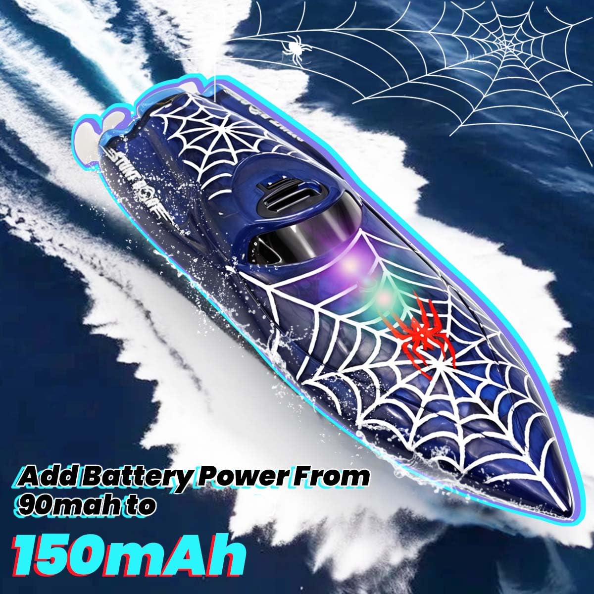 LAFALA RC boat LED lights create vibrant nighttime fun.