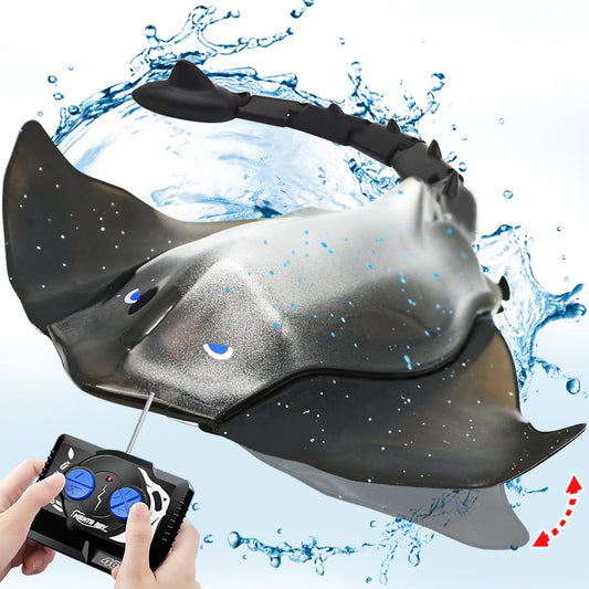 LAFALA Stingray RC pool toy with flapping wings for realistic underwater movement.