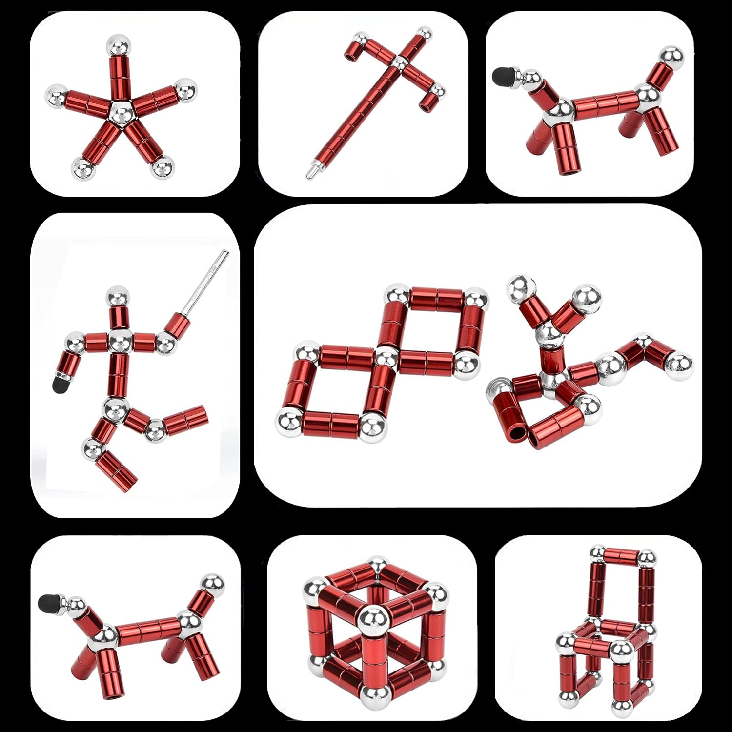 Lafoxla fidget pen transformable red for creative forms and writing