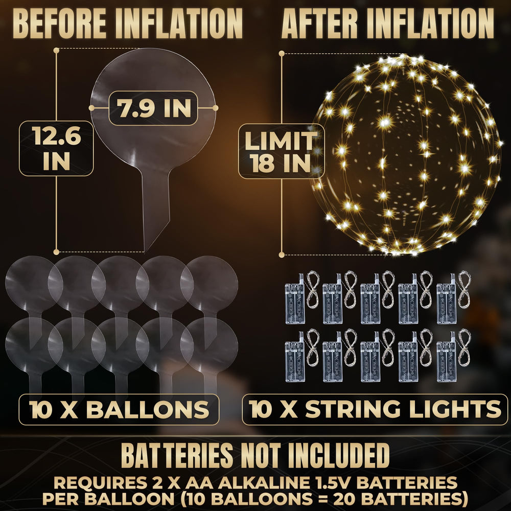 Lagarto clear TPU balloon inflated to 20 inches for a dramatic glow