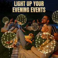 Lagarto transparent balloon lit for elegant decorative effect