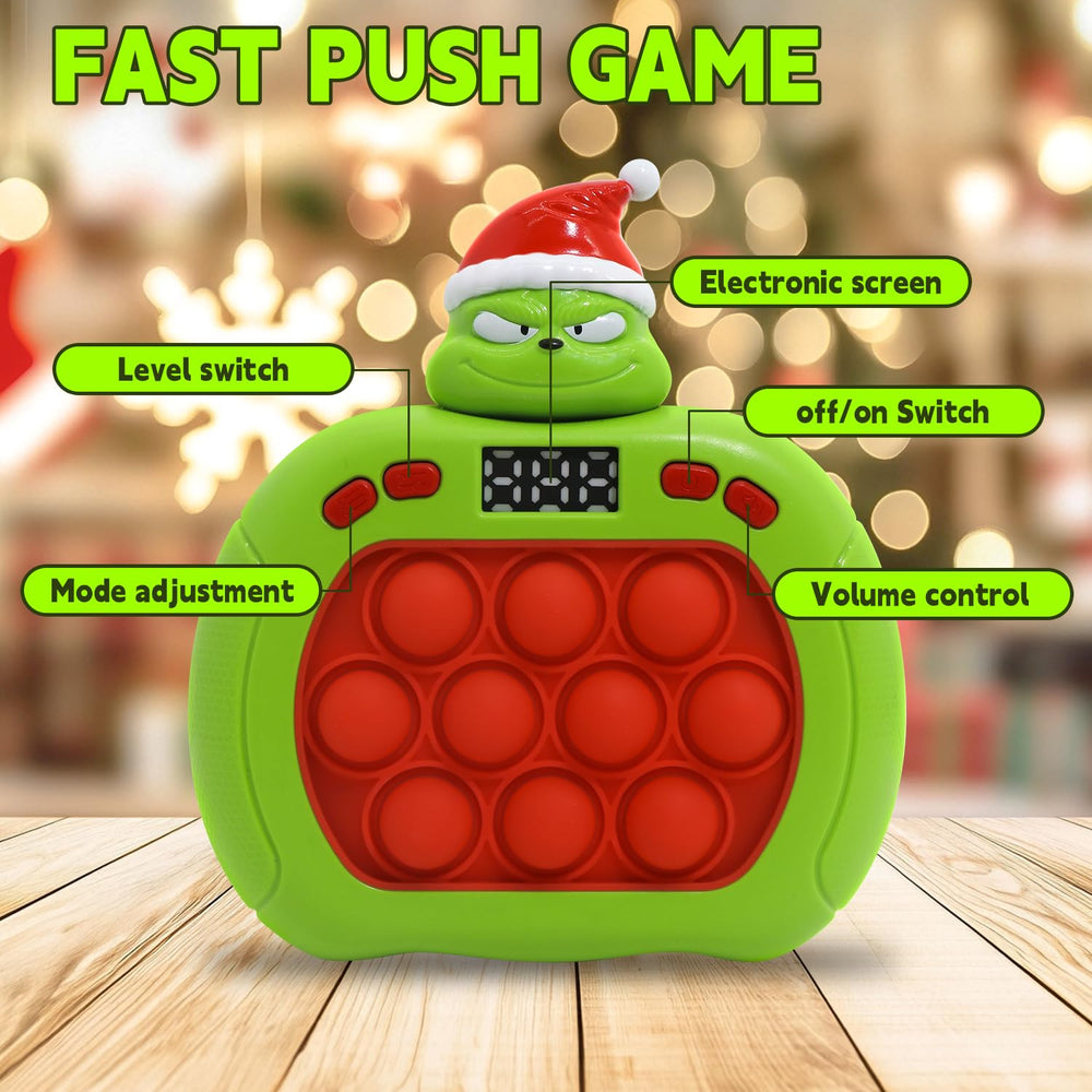 LAHAND Quick Push Bubble Game yellow duck LED display active