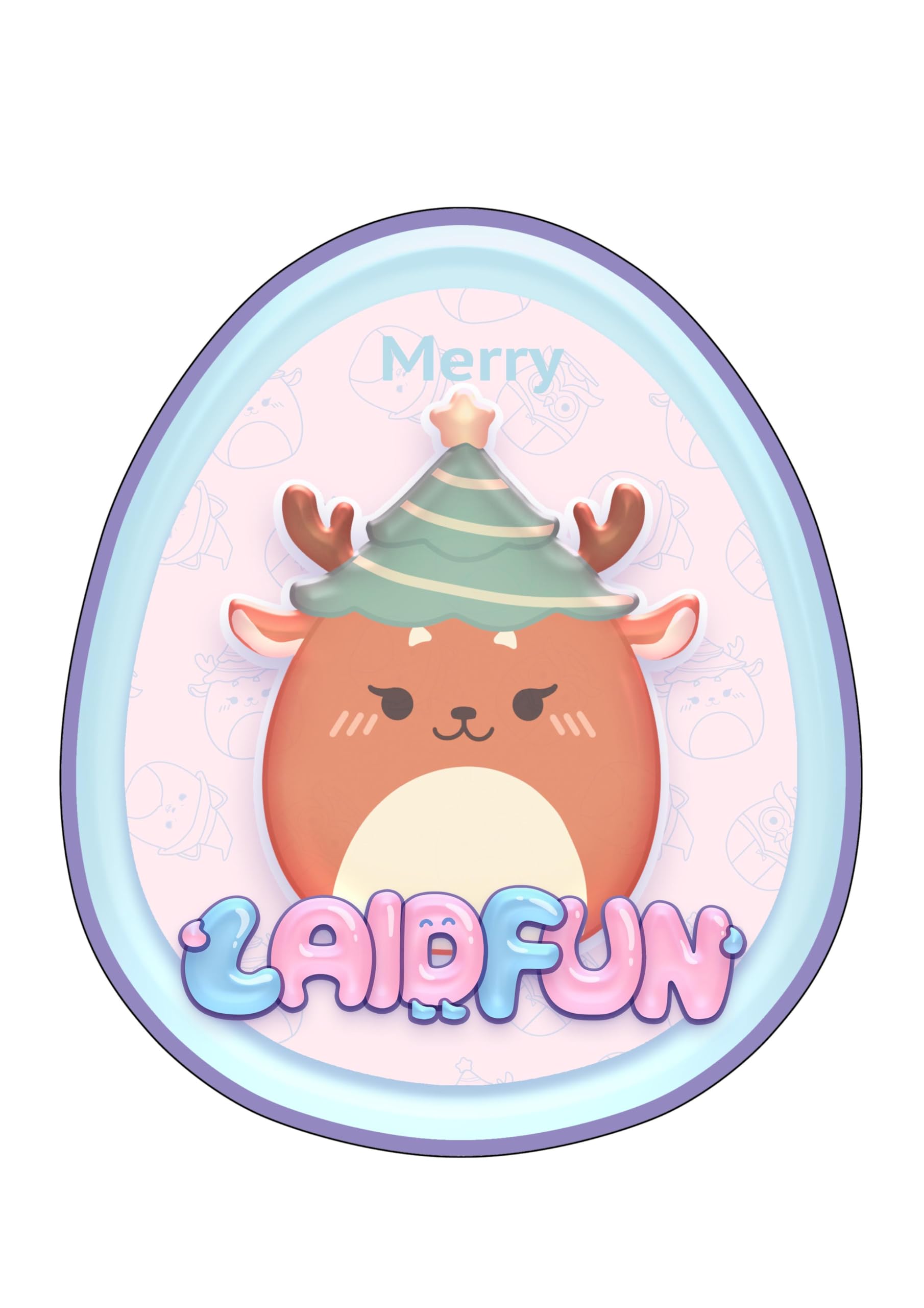 LAIDFUN Reindeer Merry 12in plush serves as a compact festive accent.