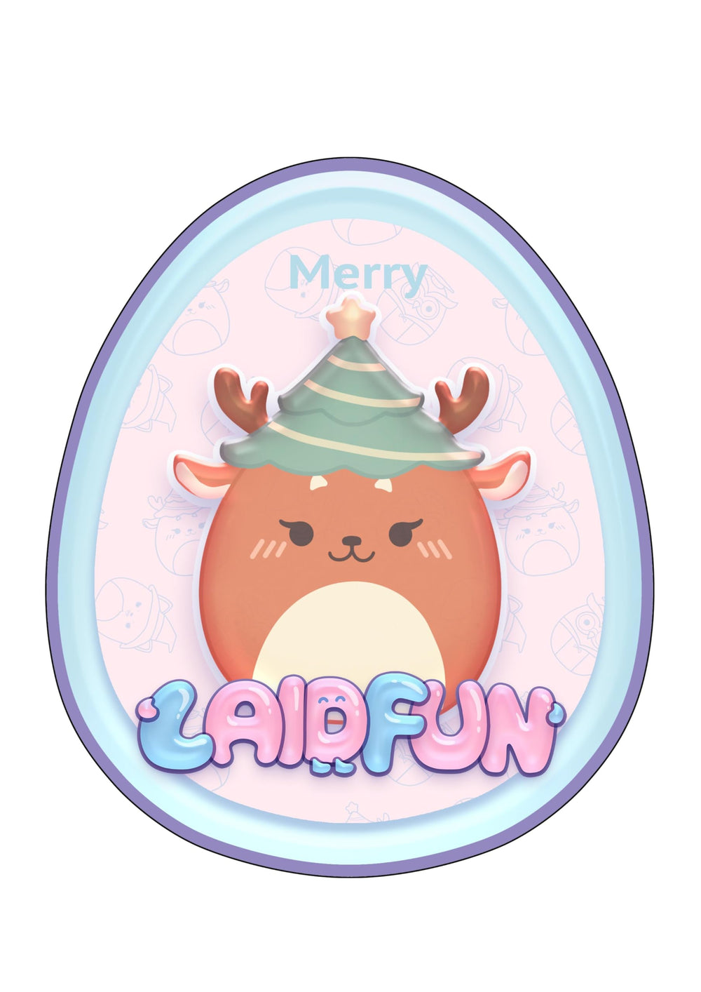 LAIDFUN Reindeer Merry 12in plush serves as a compact festive accent.