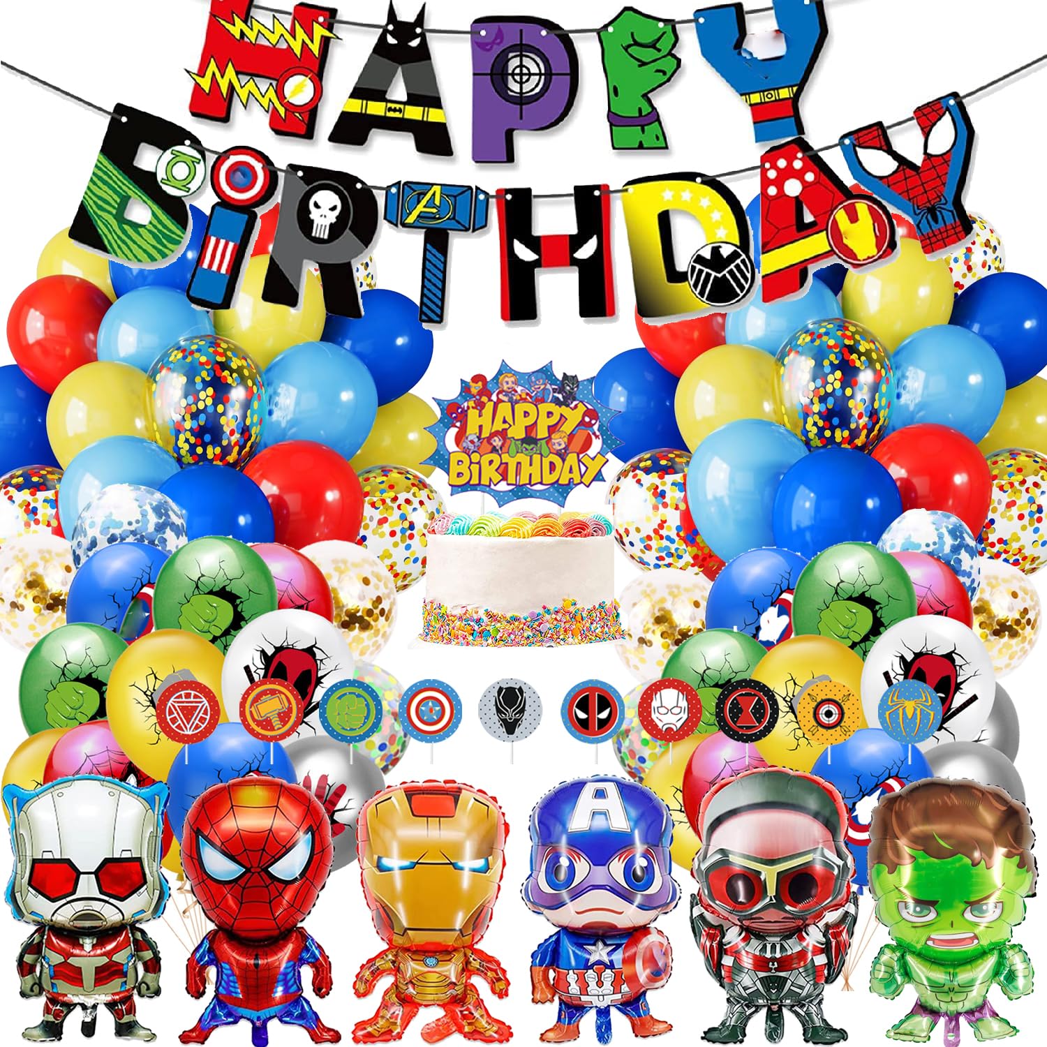 LAIKETE large foil balloons for kid's birthday backdrop, bold and reusable