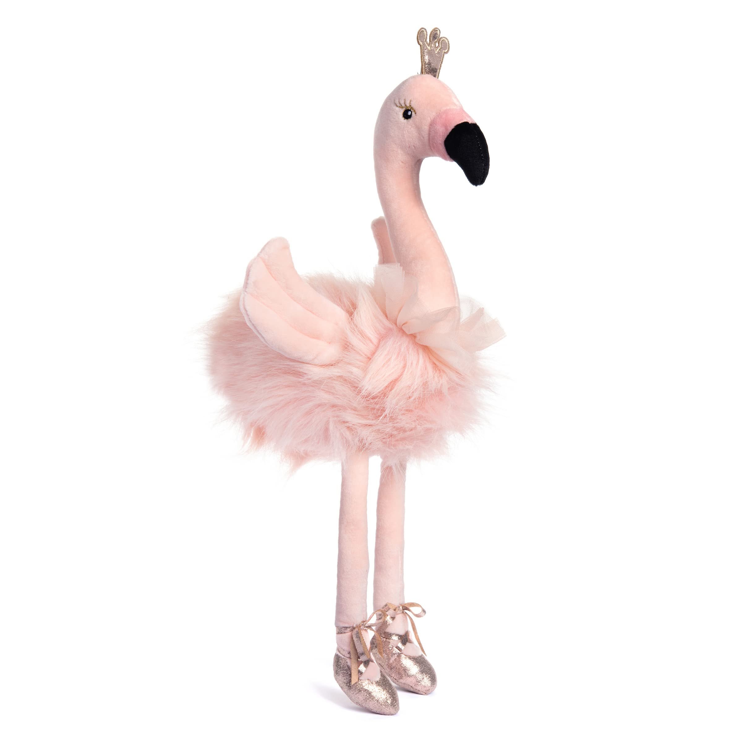 Laila and Lainey flamingo with sleepy eyes, a cuddly bedtime companion.