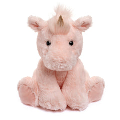 Laila and Lainey unicorn plush held during playtime adventures.