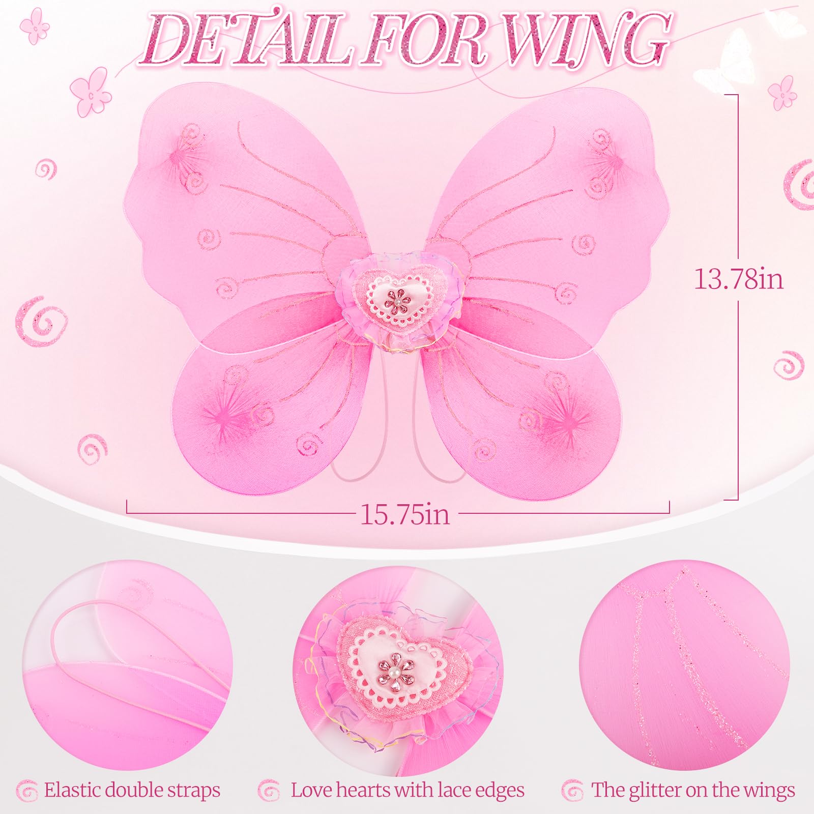 Lainlight pink tutu skirt, multi-layer gauze for fluffy, breathable movement during play.