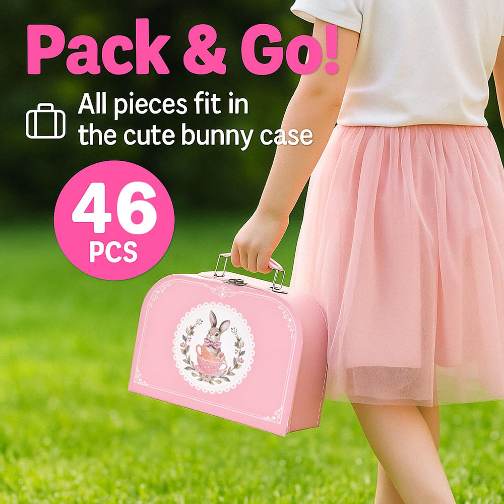 Lajeje bunny carry case keeps accessories organized for travel.