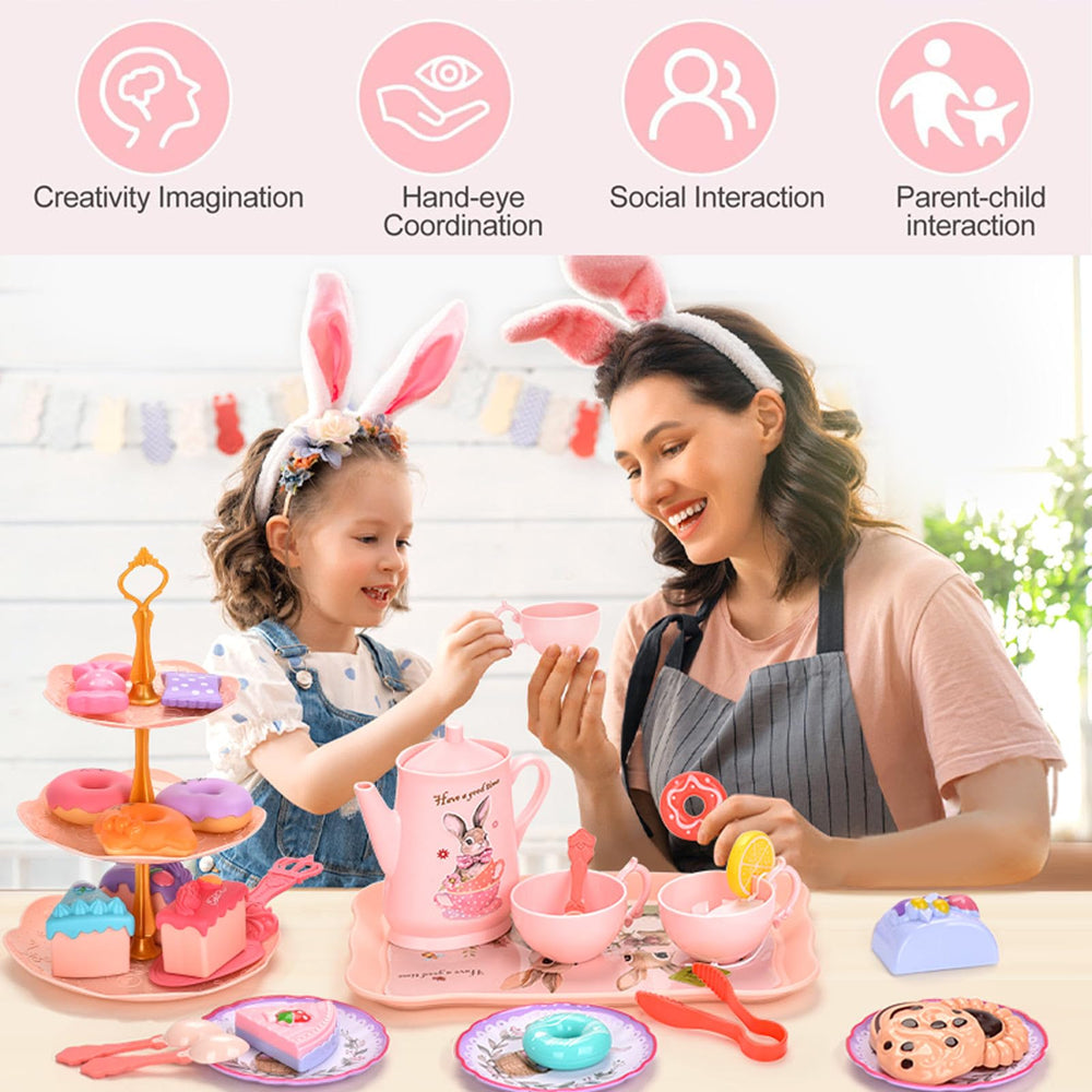 Lajeje Bunny Tea Set large plate for snacks during tiny parties