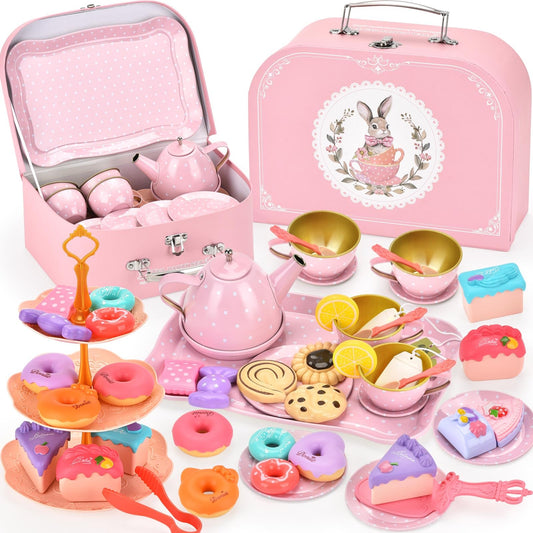 Lajeje bunny teapot centerpiece for imaginative pretend tea time.