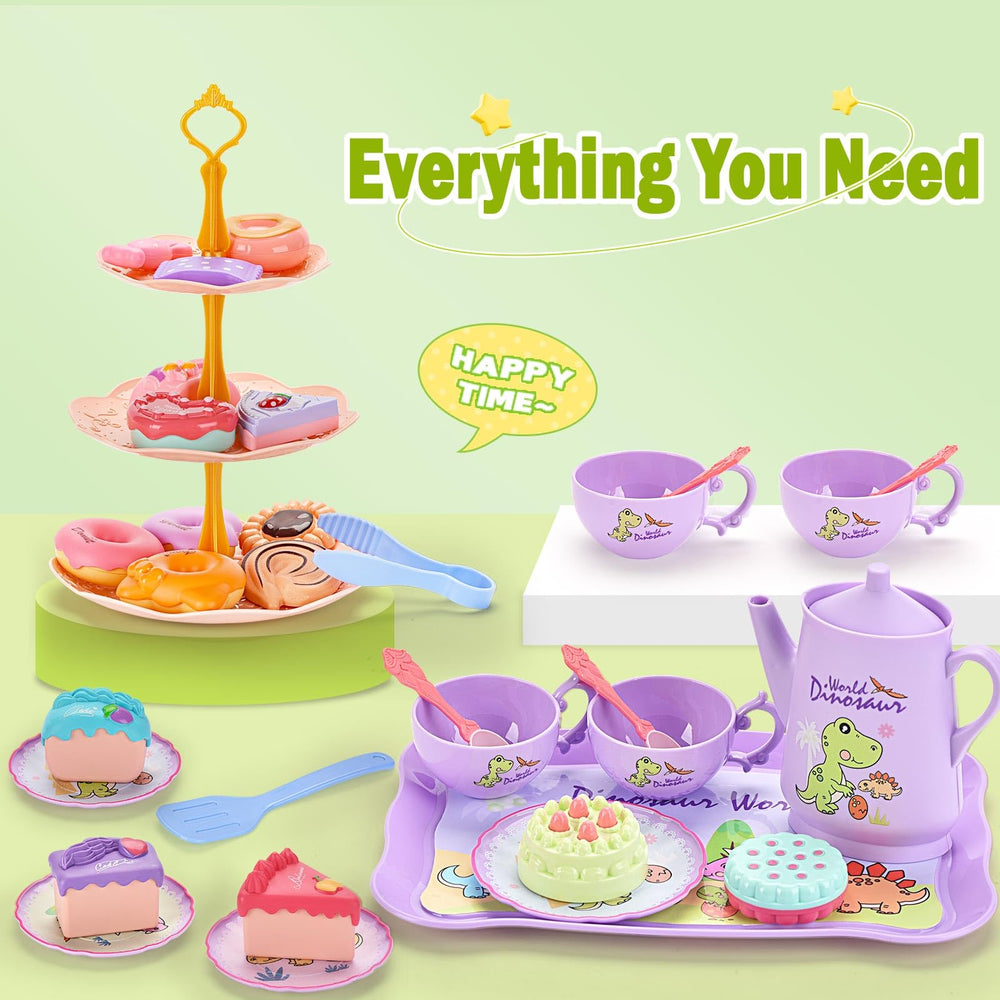 Lajeje 18-piece dessert set adds variety to pretend picnics or playdates.