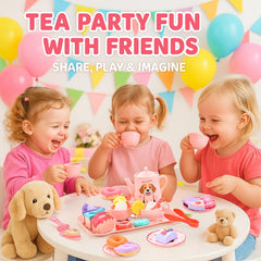 Lajeje Puppy tea cups ready for pretend tea time and social play