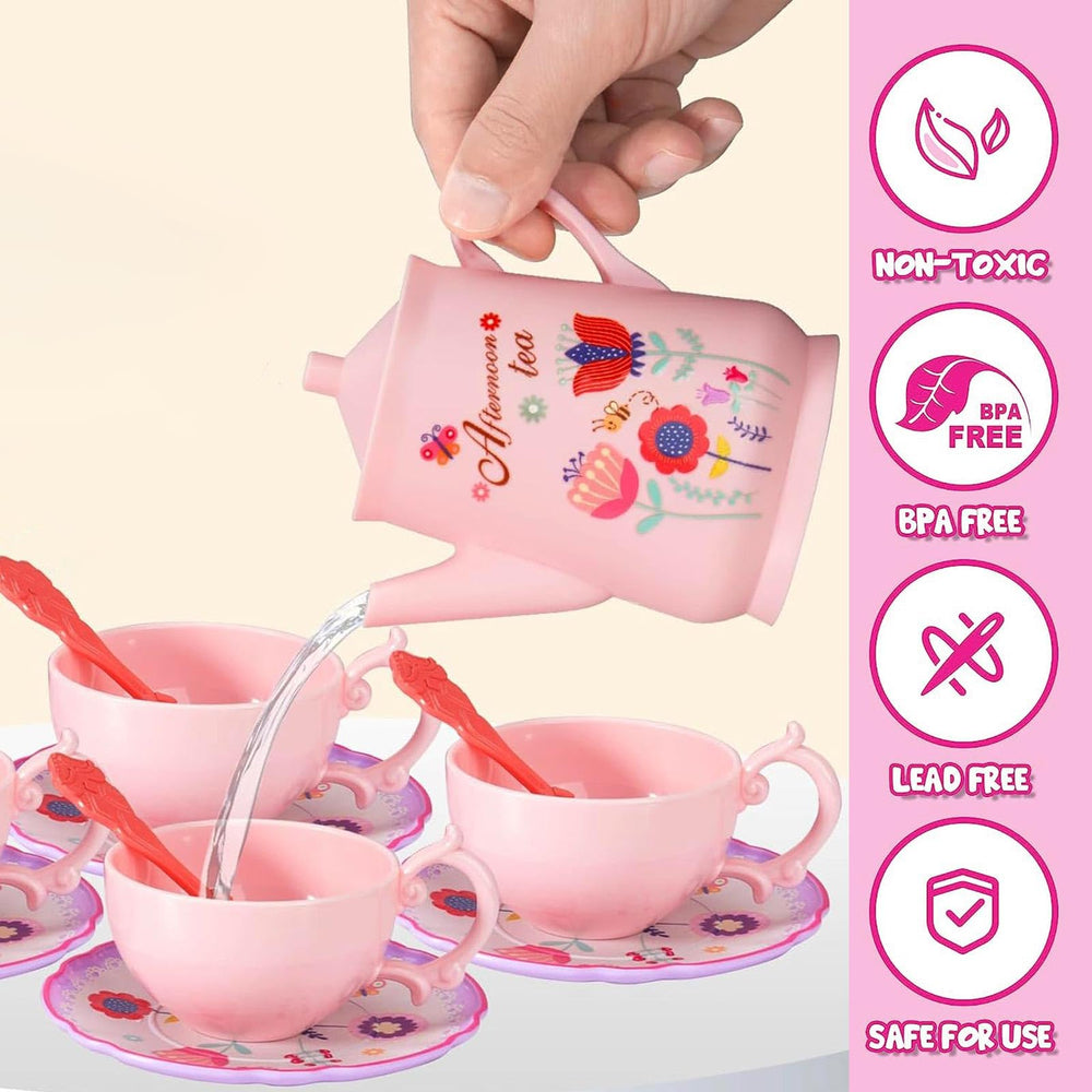 Lajeje tea set spoons in bright colors for tidy serving games