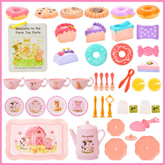 Lajeje Toddler Farm Tea Set story cards guide imaginative tales