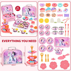 Lajeje tea set saucers support coordinated pretend meals for kids