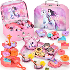 Lajeje unicorn tea set teapot features magical design for imaginative pretend play