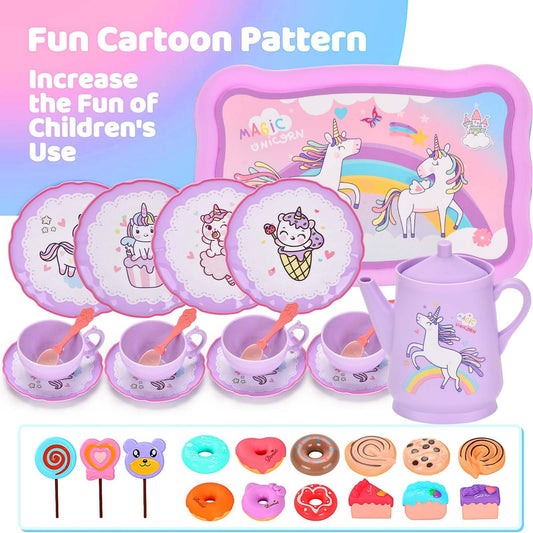 Lajeje Unicorn Tea Set cups for colorful kid-sized pretend service