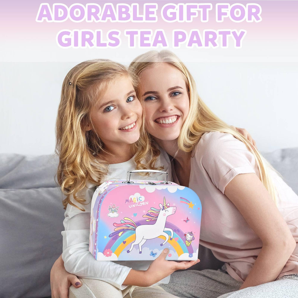 Lajeje Unicorn Tea Set serving tray for on-the-go tea party setups