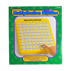 Lakeshore Multiplication Machine front view shows interactive equation buttons for hands-on practice.