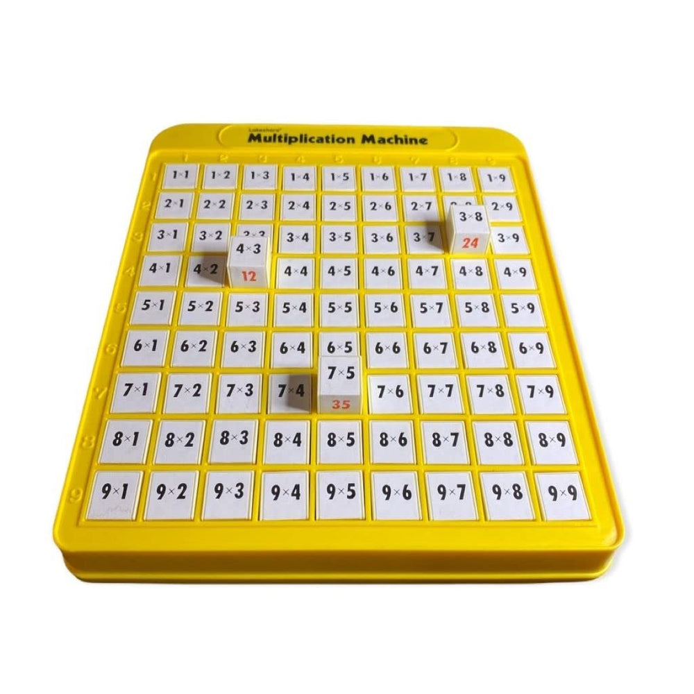 Lakeshore Multiplication Machine self-checking display provides instant answers during learning sessions.