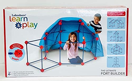 Lakeshore Ultimate Fort Builder poles ensure quick, sturdy fort assembly for imaginative play.