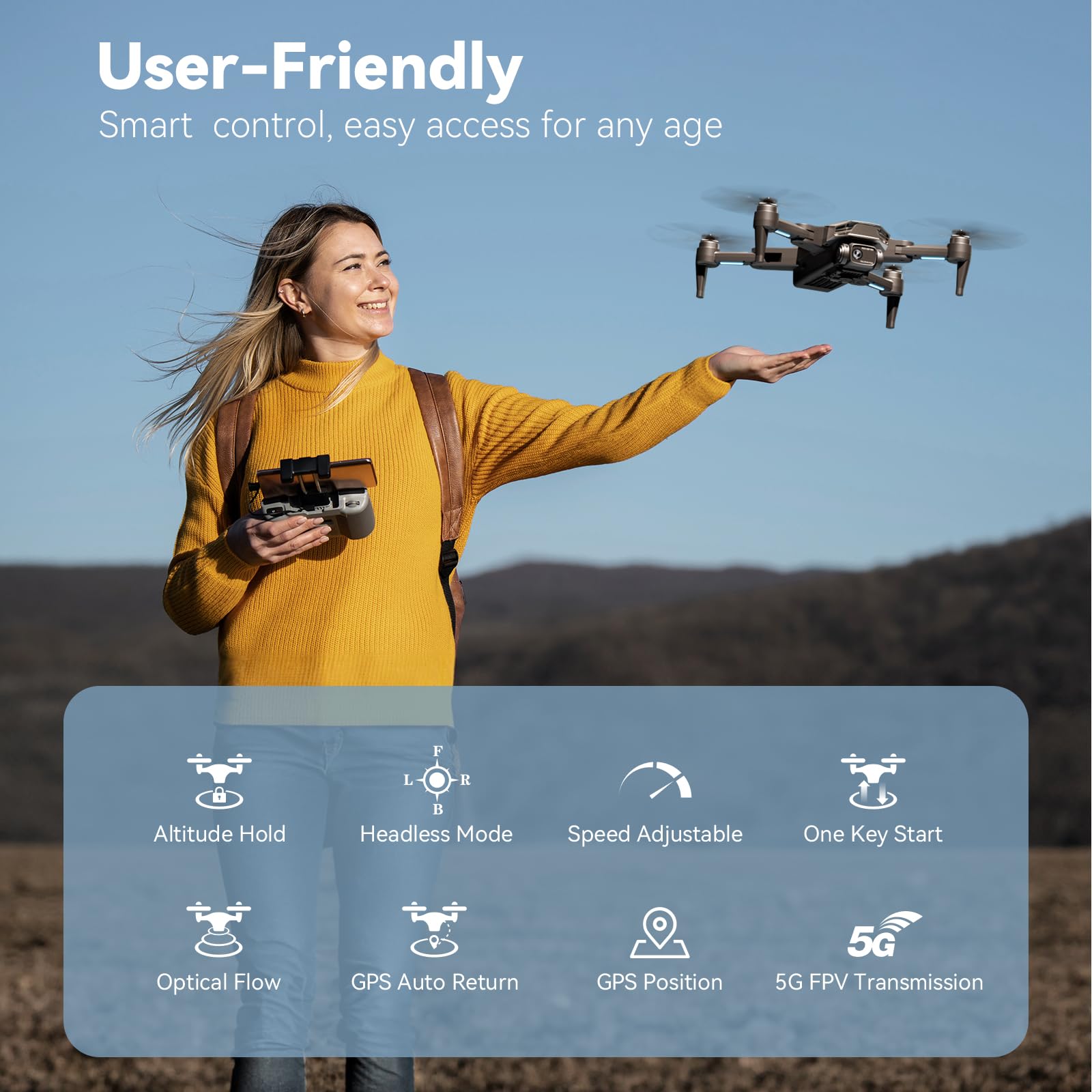 LAKSAKI 5G FPV transmission enables smooth real-time streaming.