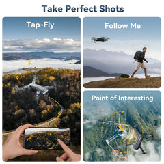 LAKSAKI Follow Me mode tracks you for hands-free selfie videos.