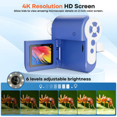 LAKWAR kids microscope with stand and slides enables easy classroom-style observation.