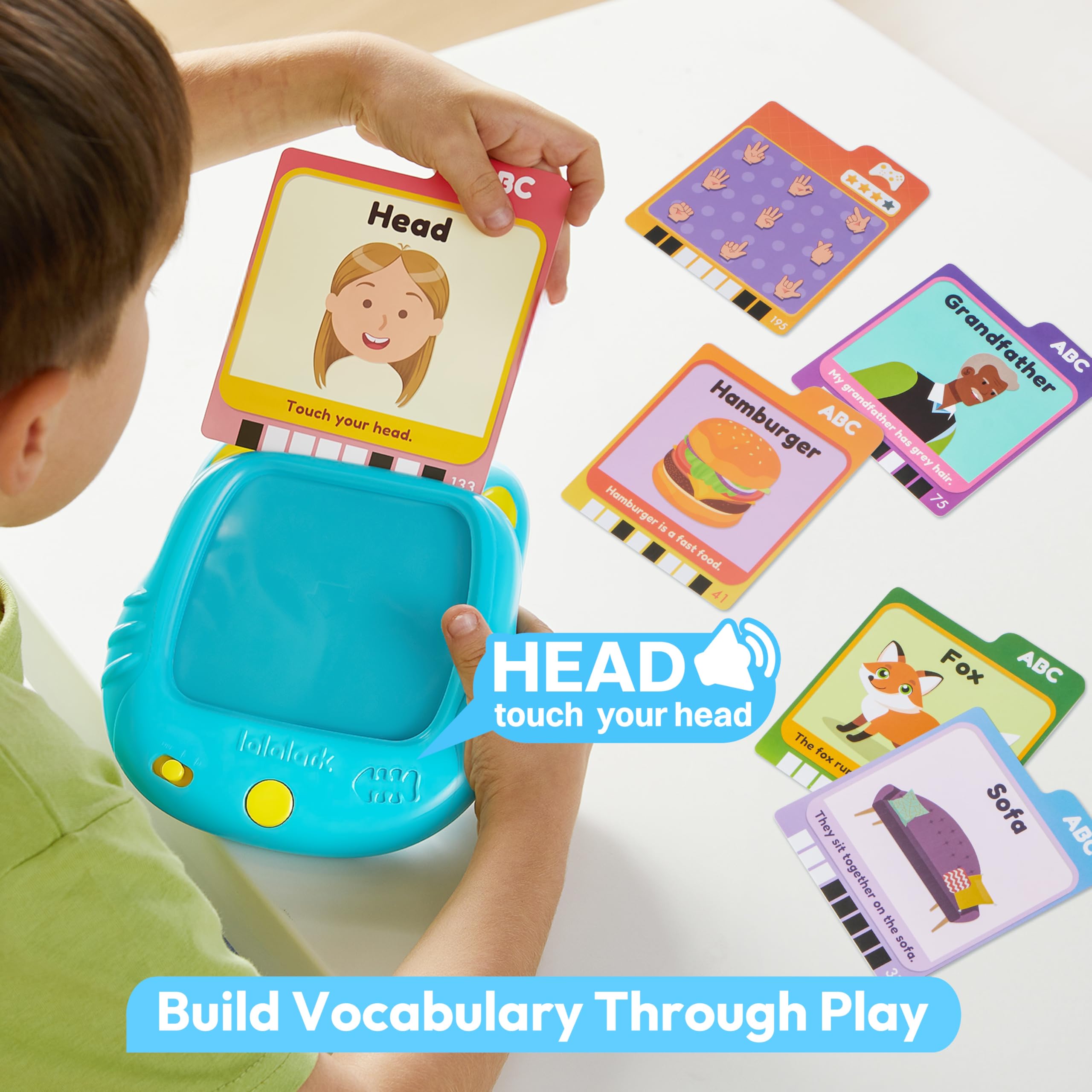 Lalalark 136-word vocabulary cards for color themed sessions
