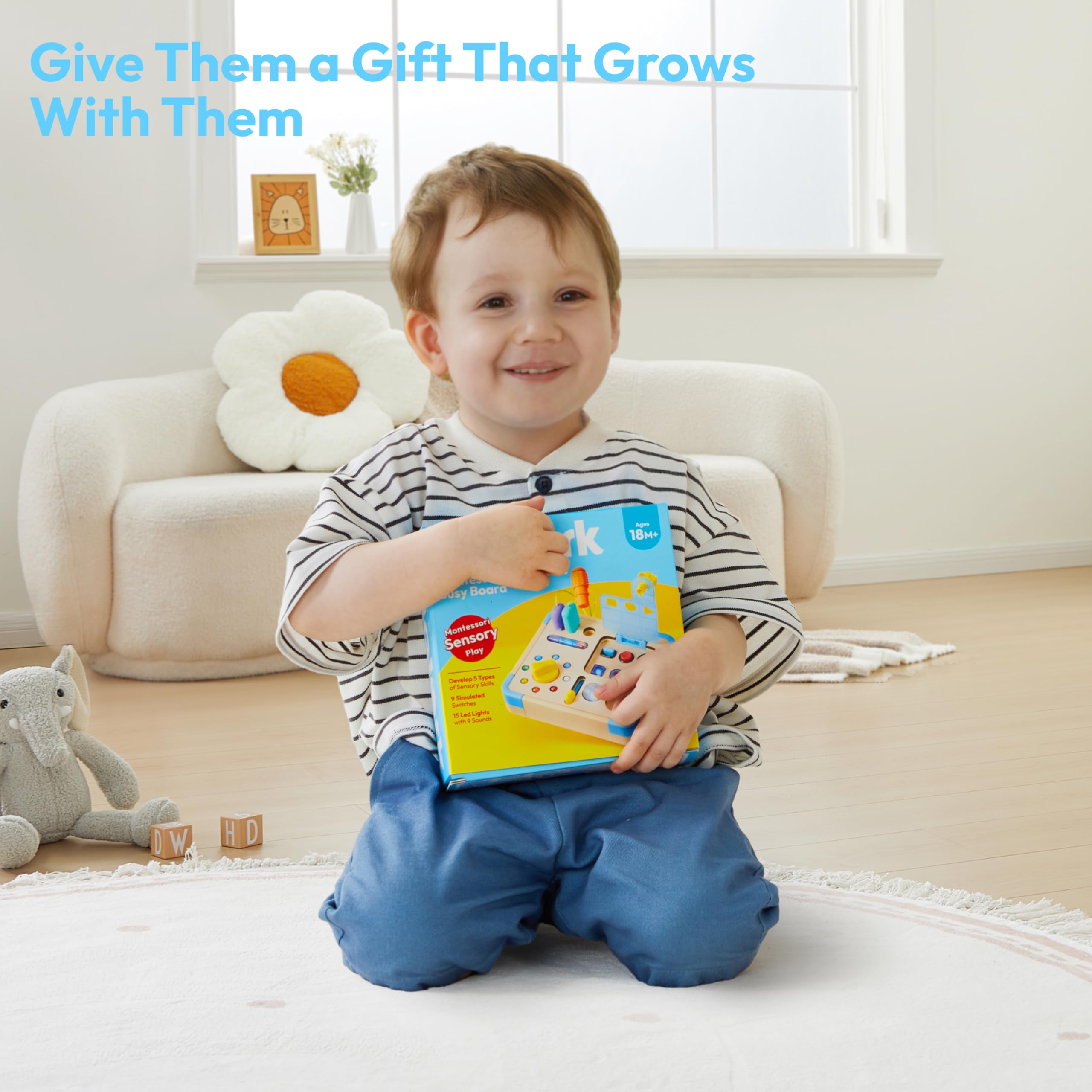 Lalalark busy board makes a thoughtful Christmas gift for toddlers