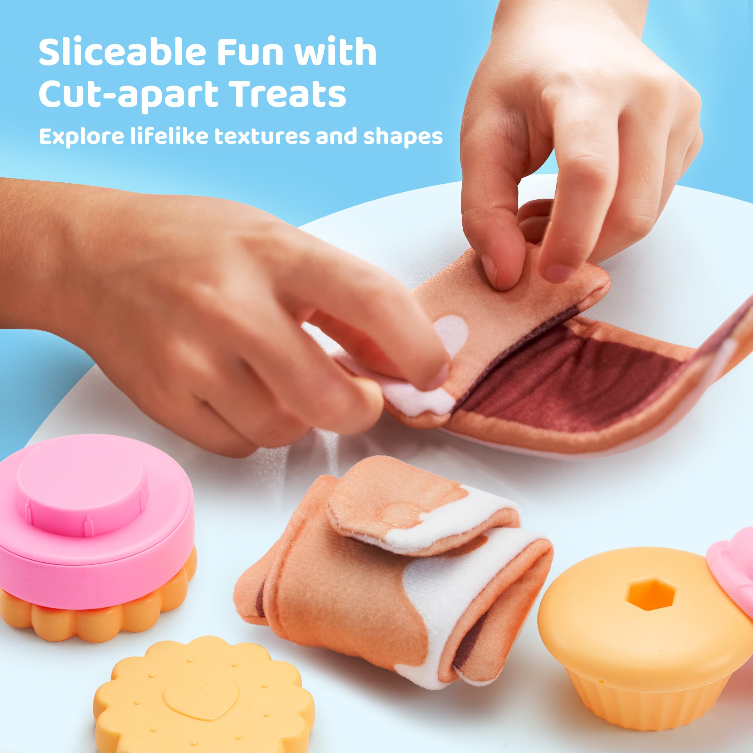 Lalalark Cookie Play Food Set cinnamon rolls for tactile, kid-friendly pretend play.
