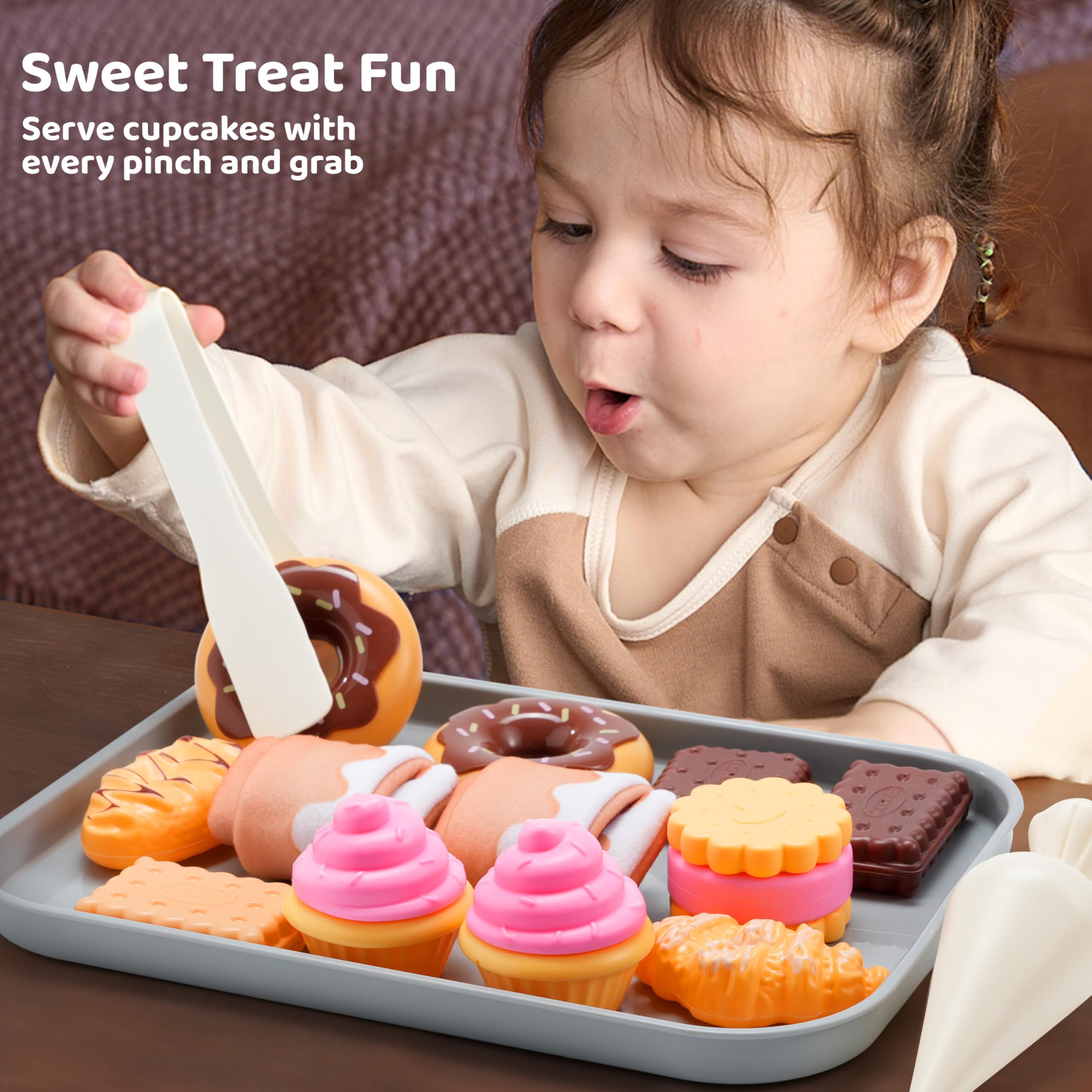 Lalalark Cookie Play Food Set play money for pretend transactions and math exploration.