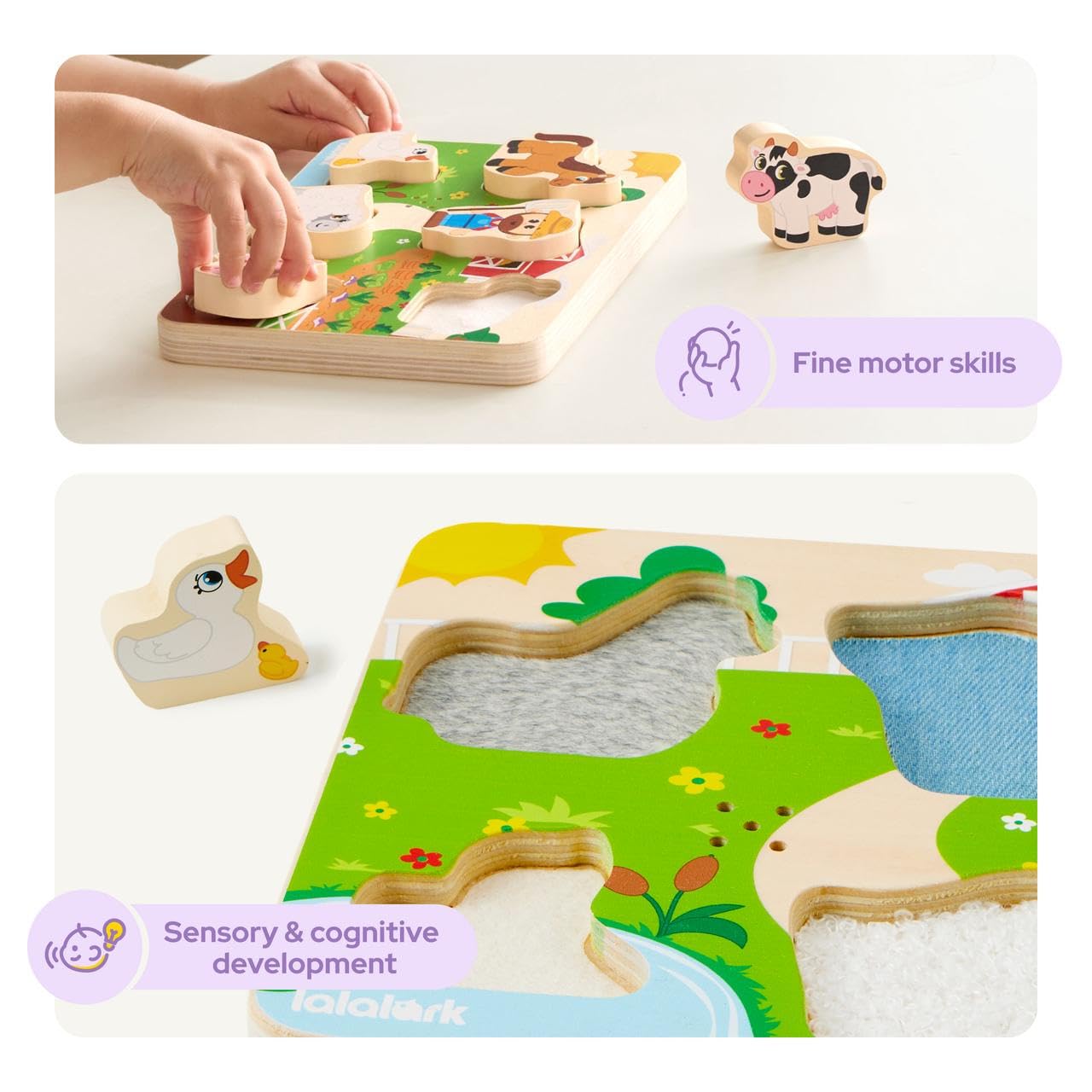 lalalark durable, child-safe wood construction supports long-lasting use