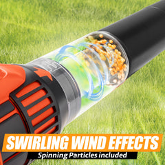 lalalark Mighty Force leaf blower battery compartment detail for authentic pretend play