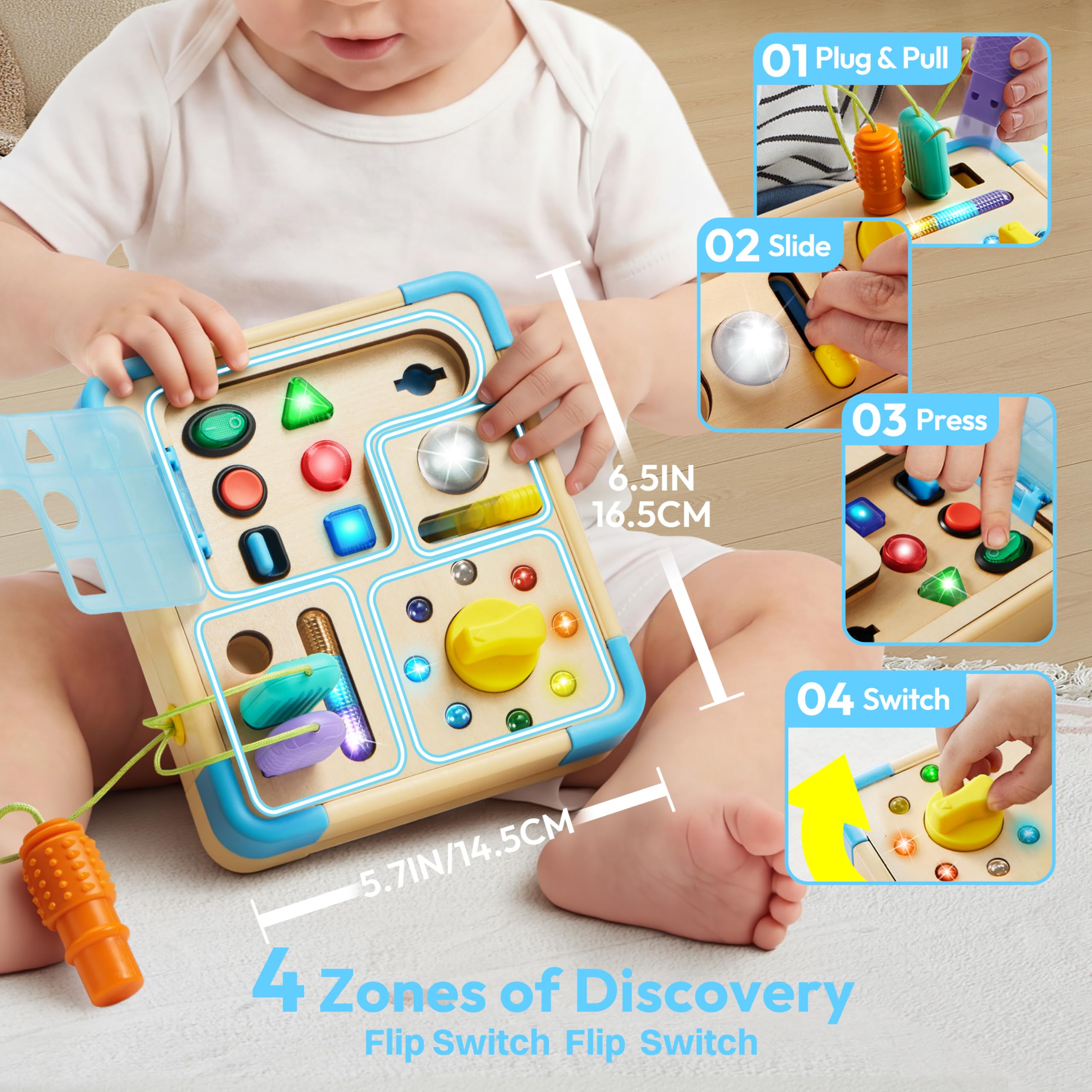 Montessori-inspired Lalalark busy board design for independent play