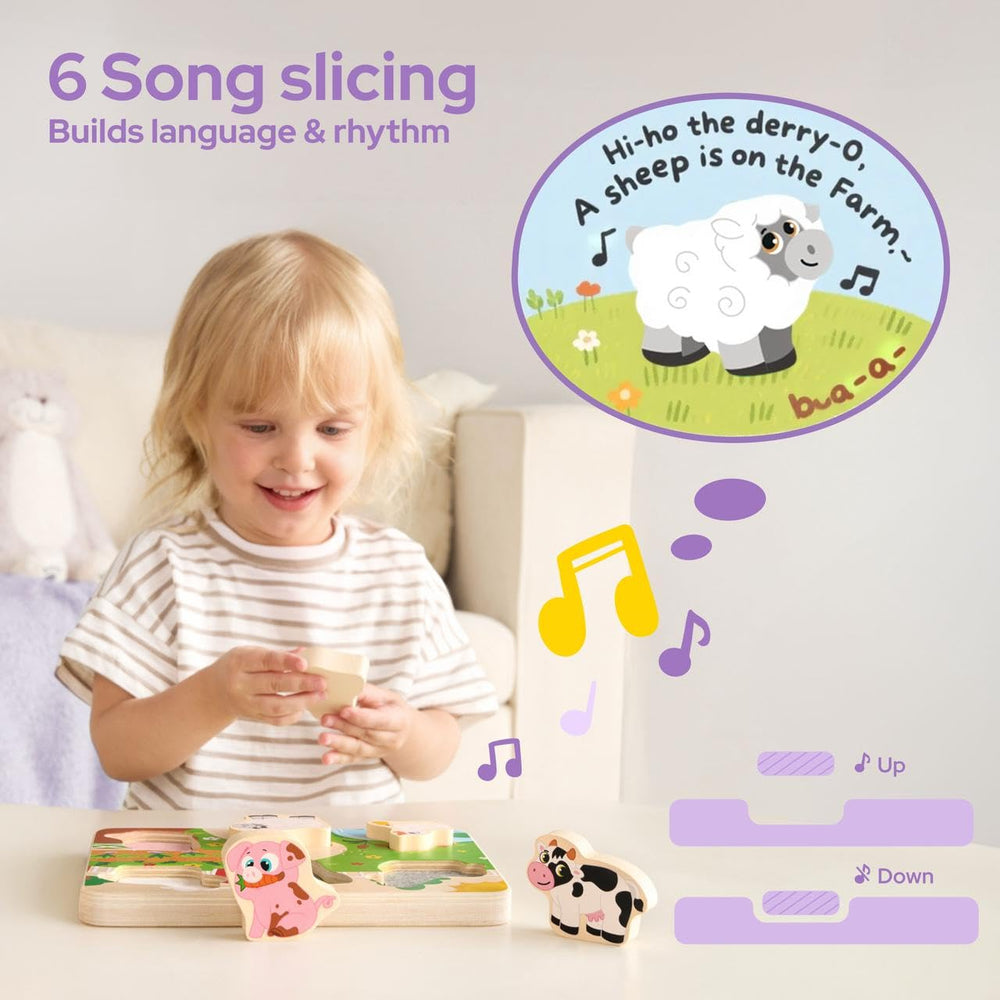 lalalark musical farm animals toy with melody for engaging learning