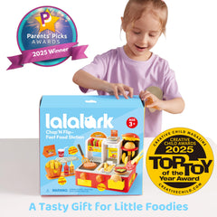 Lalalark play food set frying area lights simulate sizzling for immersive pretend meals
