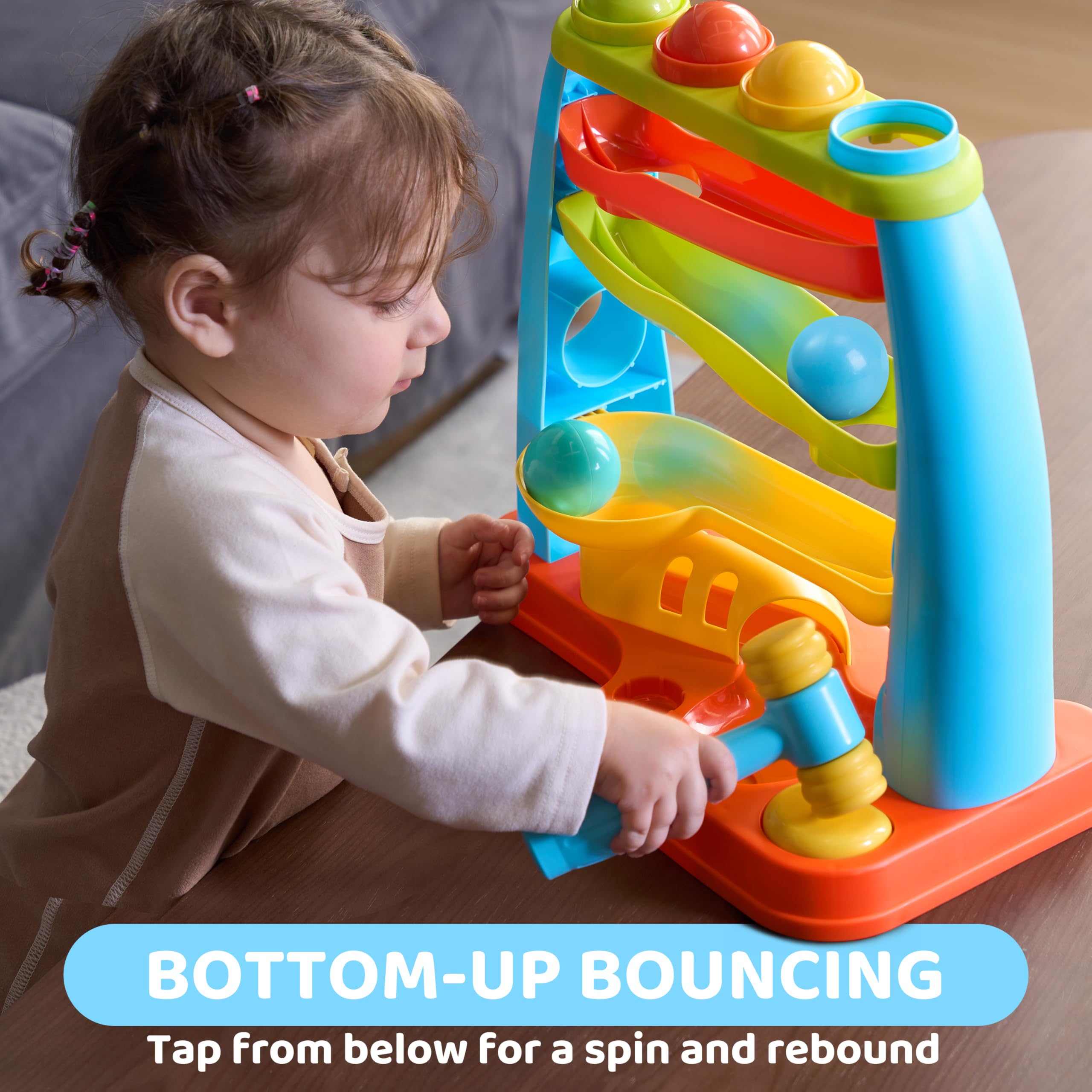 lalalark sliding middle track and spinning bottom track add variety to play.