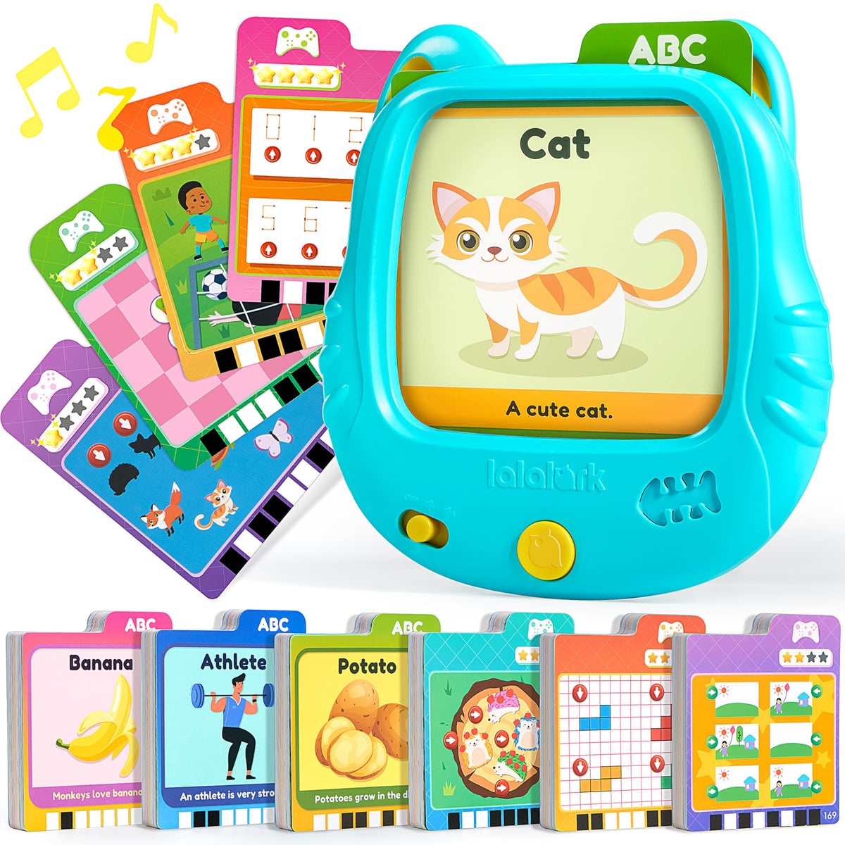 Lalalark talking flash cards set with animals to boost early language