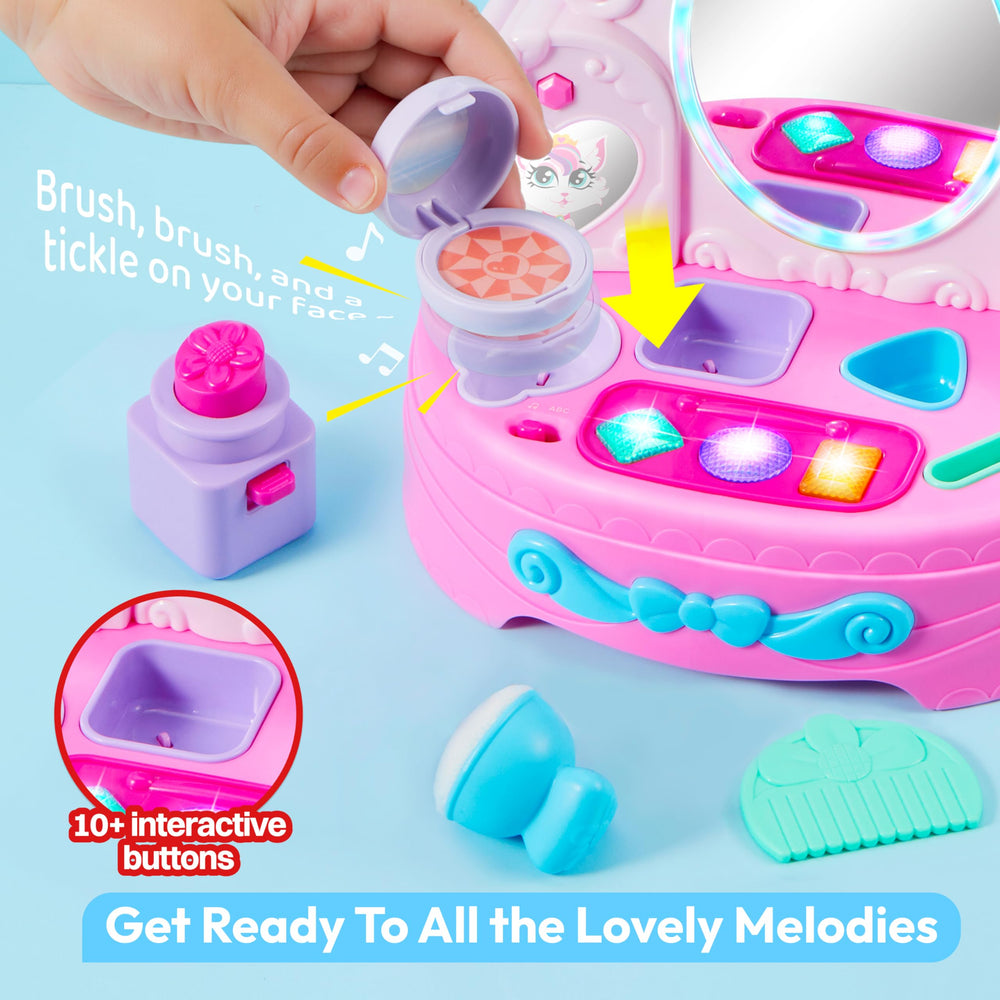 lalalark toddler vanity blush-compact adds color play during pretend makeup