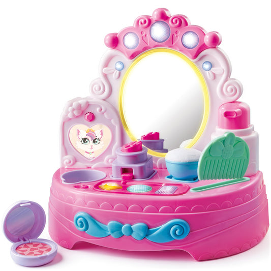 lalalark toddler vanity light-up mirror for interactive pretend play