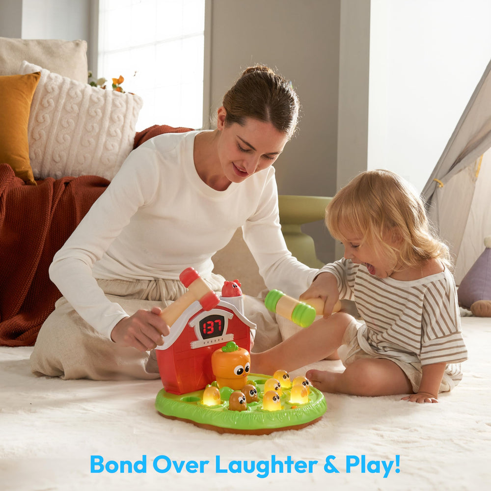 lalalark Whack a Mole features lights and sounds during use.