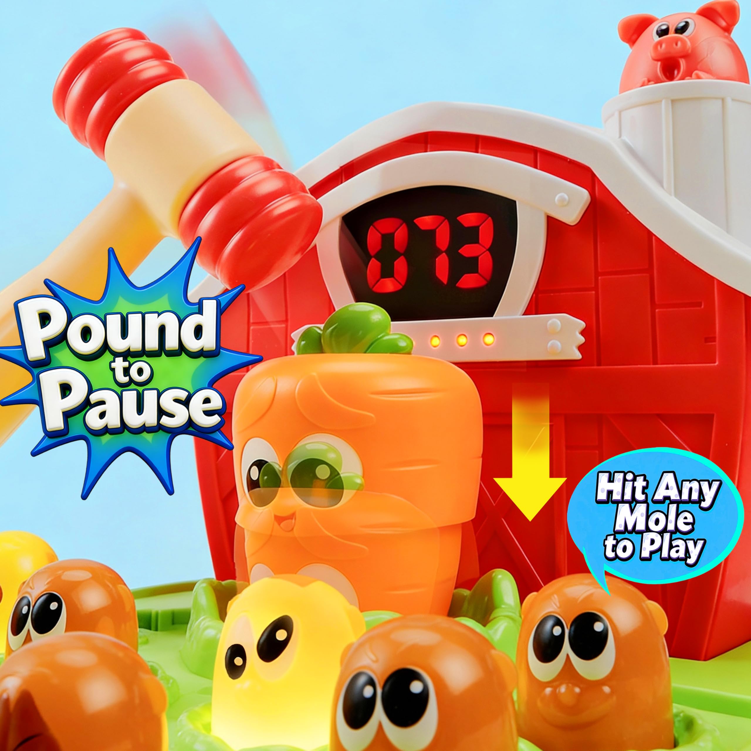 lalalark Whack a Mole moles popping up for dynamic play.