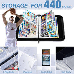 Lalasu basketball card binder clear pockets for quick card viewing