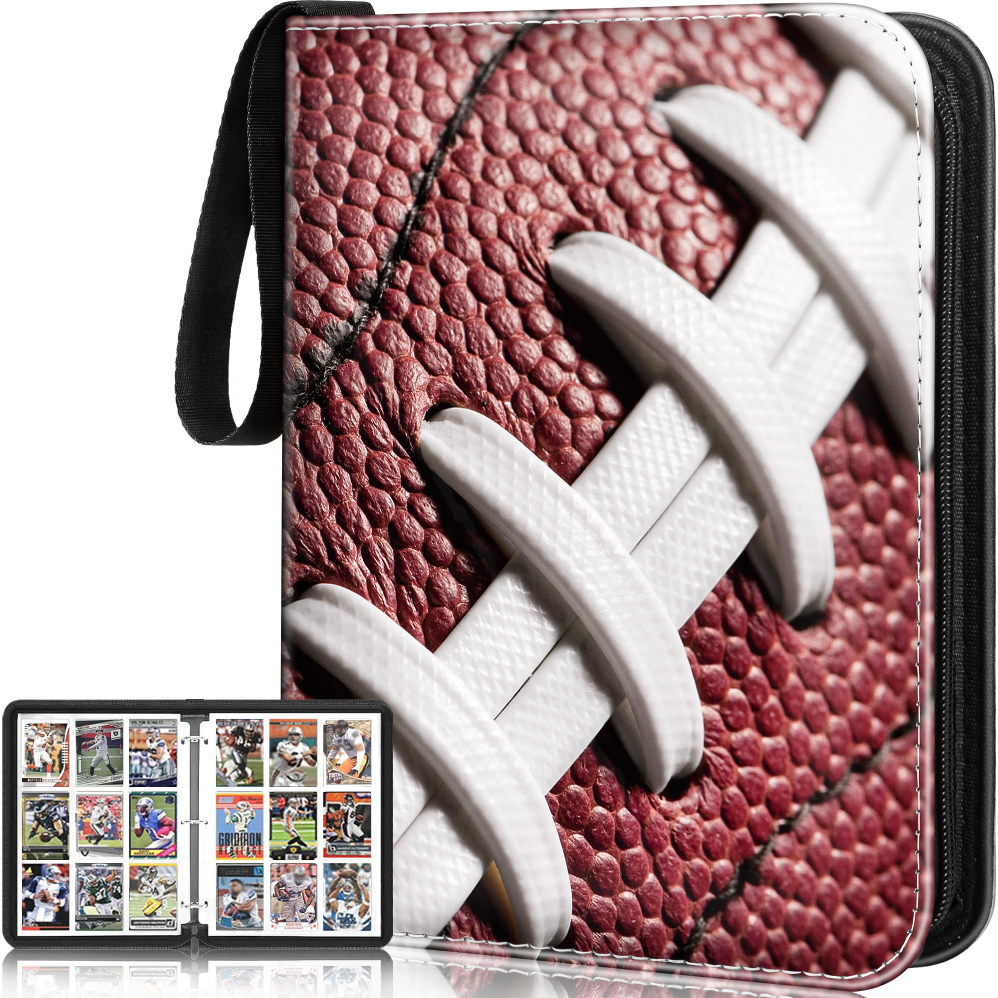 Lalasu football card binder cover in PU leather, durable and stylish