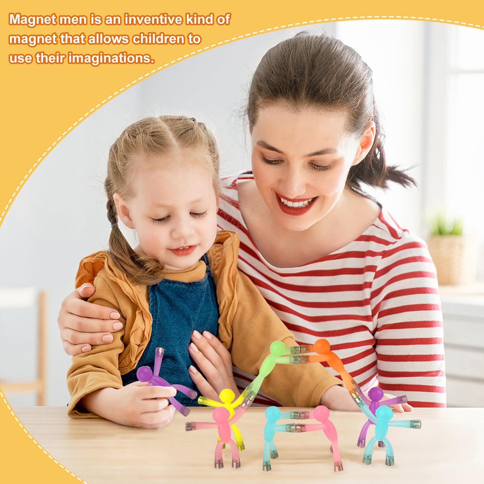 Laleay magnetic toys help brighten a kitchen or classroom with playful magnets.