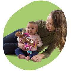 Lamaze Muffin the Moose chewy antlers soothe and engage little hands