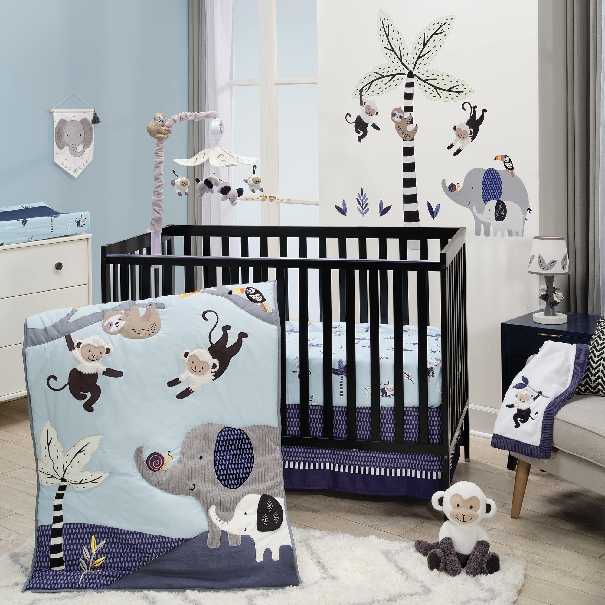 Lambs & Ivy Charlie monkey gift-ready packaging suited for baby showers.